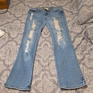 Distressed Blue Women's Jeans